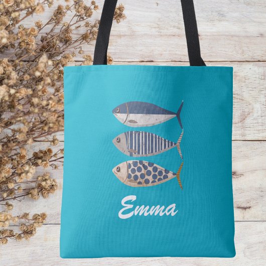 Vintag Retro Not Sardine, Custom Fisherman Tasche