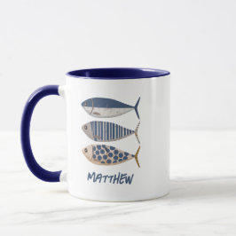 Vintag Retro Not Sardine, Custom Fisherman Tasse