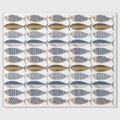 Vintag Retro Not Sardines, Fischer Geschenkpapier (Flach)