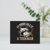 Vintag Retro O'Fishally ein Tee Postkarte (Stehend Vorderseite)