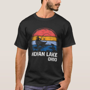 Vintag Retro Ohio Indian Lake Summer Fishing T-Shirt