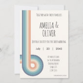 Vintag Retro Old Style 70er Hochzeit Einladung (Vorderseite)