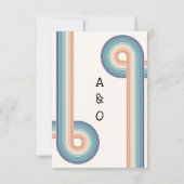 Vintag Retro Old Style 70er Wedding RSVP Card (Rückseite)