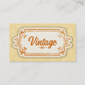 Vintag Retro Orange Visitenkarte (Vorderseite)