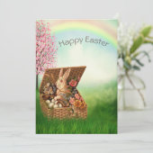 Vintag Retro Ostersonne Feiertagskarte (Stehend Vorderseite)