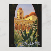 Vintag Retro Palermo Italien Tourismus Postkarte (Vorderseite)