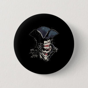 Vintag Retro Patriot Defiant seit 1776 US-Flagge 4 Button