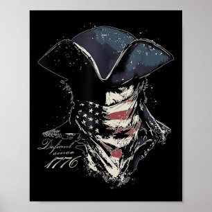 Vintag Retro Patriot Defiant seit 1776 US-Flagge 4 Poster