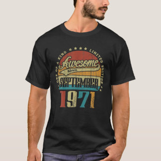 Vintag Retro Phantastisch seit September 1971 50Th T-Shirt