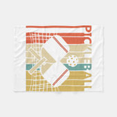Vintag Retro Pickleball Fleecedecke (Vorderseite (Horizontal))