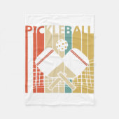 Vintag Retro Pickleball Fleecedecke (Vorderseite)