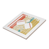 Vintag Retro Pickleball Fliese (Seite)