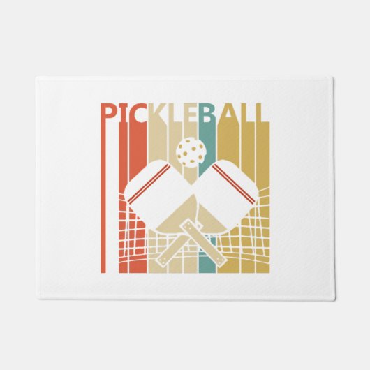 Vintag Retro Pickleball Fußmatte (Vorderseite)