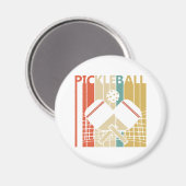 Vintag Retro Pickleball Magnet (Vorderseite/Rückseite)