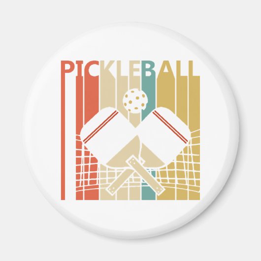 Vintag Retro Pickleball Magnet (Vorne)