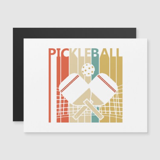 Vintag Retro Pickleball Magnetkarte (Vorne/Hinten)