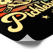 Vintag Retro Pickleball Poster (Ecke)