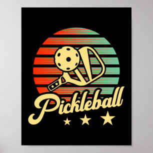 Vintag Retro Pickleball Poster