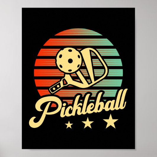 Vintag Retro Pickleball Poster (Vorne)