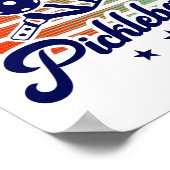 Vintag Retro Pickleball Poster (Ecke)