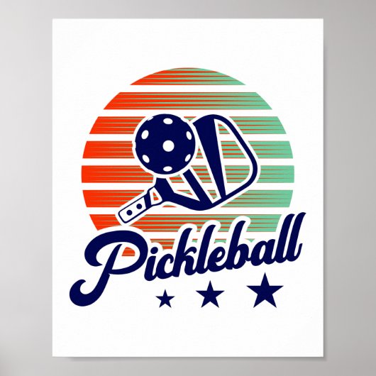 Vintag Retro Pickleball Poster (Vorne)