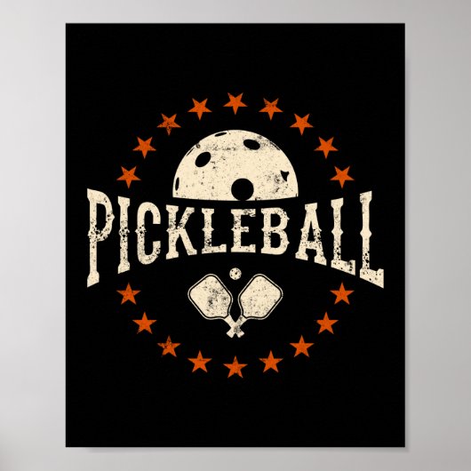 Vintag Retro Pickleball Poster (Vorne)