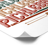 Vintag Retro Pickleball Poster (Ecke)