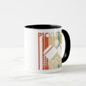 Vintag Retro Pickleball Tasse (VorderseiteRechts)