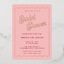 Vintag Retro Pink Fuchsia Wave Brautparty