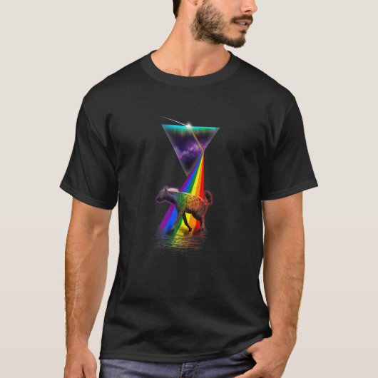 Vintag Retro Prism Hyena T-Shirt (Vorderseite)