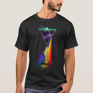 Vintag Retro Prism Munchkin Cat T-Shirt