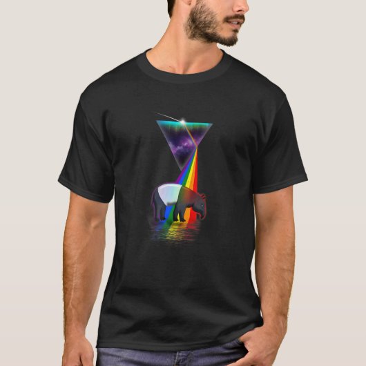 Vintag Retro Prism Tapir T-Shirt (Vorderseite)