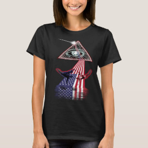 Vintag Retro Prism US-Flagge Capoeira T-Shirt