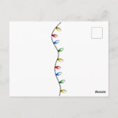 Vintag Retro Red Camper Weihnachten Postkarte (Rückseite)