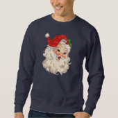 Vintag Retro Red Santa Unisex Sweatshirt (Vorderseite)