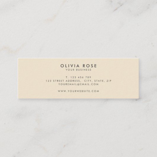 Vintag Retro-Regenbogen Mini Visitenkarte (Rückseite)