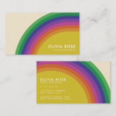 Vintag Retro-Regenbogen Visitenkarte (Vorne/Hinten)