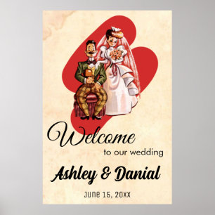 Vintag Retro Romantische Brauerei Rustikale Hochze Poster