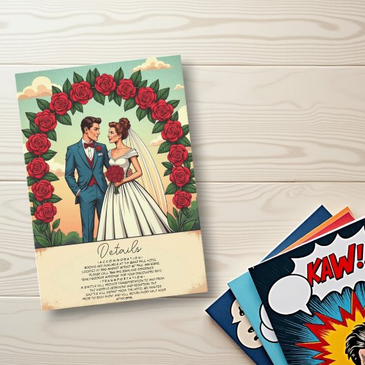 Vintag Retro Romantische Pastellbläserei - Comic Begleitkarte