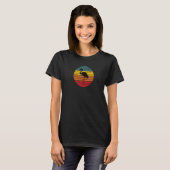 Vintag Retro Rosa Flamingo T-Shirt (Vorne ganz)