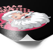 Vintag Retro Rosa Weihnachten Fotodruck (Ecke)