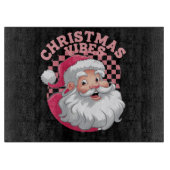 Vintag Retro Rosa Weihnachten Schneidebrett (Vorderseite)