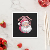 Vintag Retro Rosa Weihnachten Serviette (Beispiel)