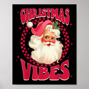 Vintag Retro Rosa Weihnachtsmann Männer Frauen Kin Poster