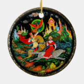 Vintag Retro Russische Märchen Fantasy Colorful Keramik Ornament (Hinten)
