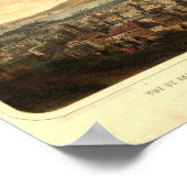 Vintag Retro San Francisco Karte Poster (Ecke)