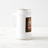 Vintag Retro Santa Claus Bierglas (Vorderseite Links)