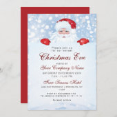 Vintag Retro Santa Claus Firmenweihnachtsfest Einladung (Vorne/Hinten)