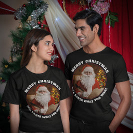 Vintag Retro Santa Claus Frohe Weihnachten Custom T-Shirt