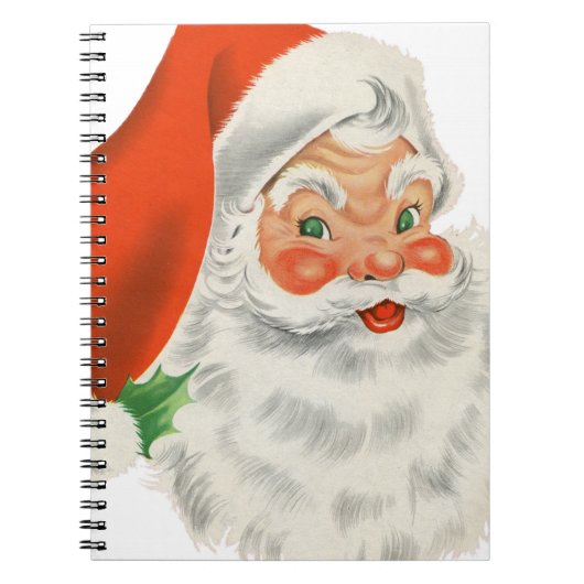 Vintag Retro Santa Claus Notizblock (Vorderseite)